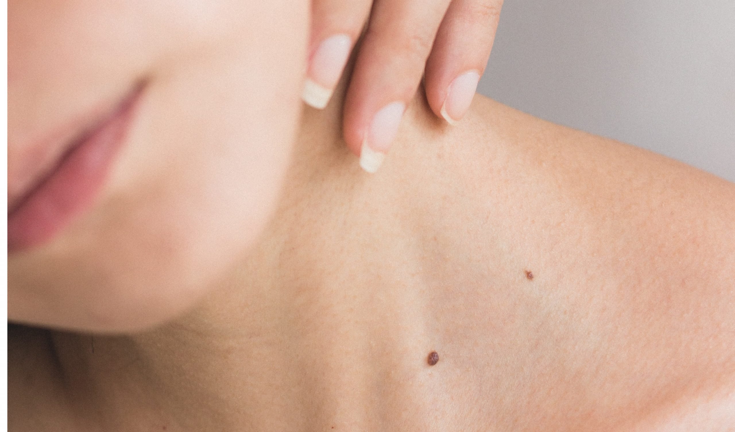 Hands on neck